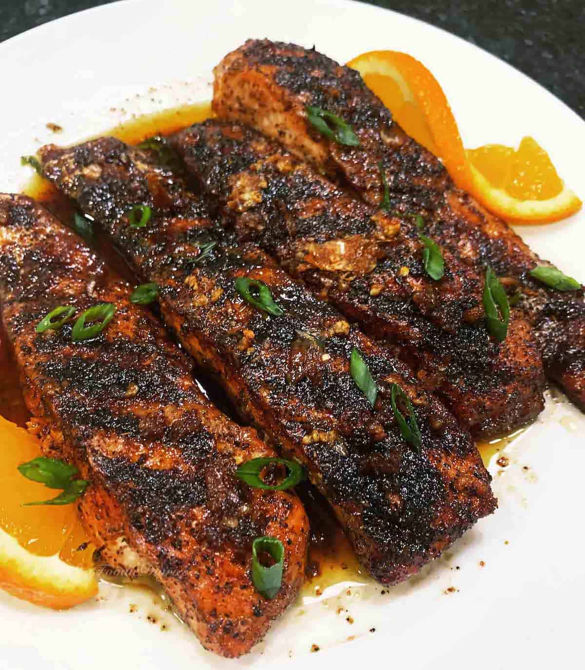 Honey Bourbon Salmon Fillets - SEAFOODIE DIARIES